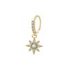 Unisex Star and Moon Zirconia Nose Stud: Cross-border European American Trendy Pierced Cool Copper Jewelry
