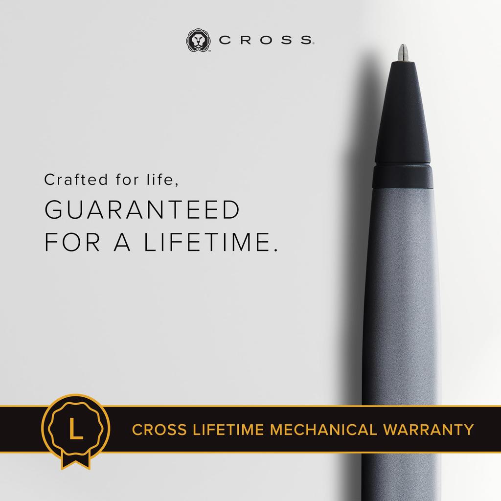 Cross Ballpoint Matte Officially Imported Pen, Oil-Based, Karei, Gray, NAT0112-26,