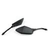 Motorcycle 10mm Black Rear View Side Mirrors For Honda Suzuki Kawasaki