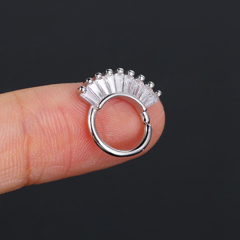 1 pz Orecchini a Cerchio Helix Daith Tragus Y2k per Donne Ragazze Colore Oro Zirconia Orecchino Cartilagine Nuovo Gioiello da Ragazza