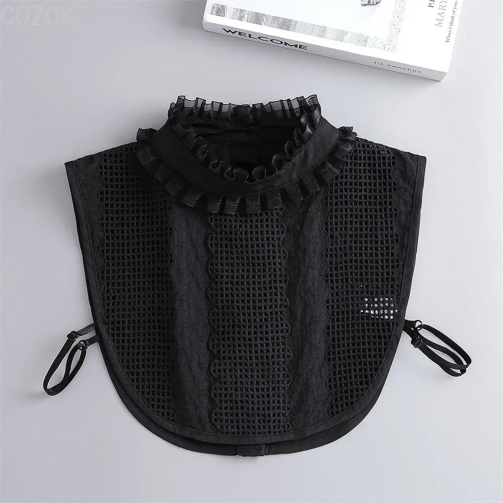 Girls Bowknots Lapel Shirt Detachable Collar Autumn Sweater Blouse Women Fake Collar Girls Removable Shirt Neck False Collar