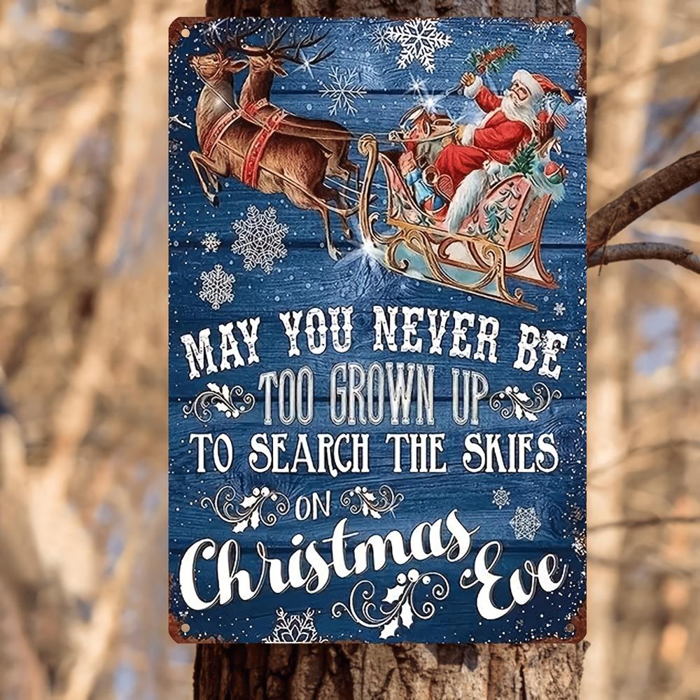Wesołych Świąt Vintage Znak Świąteczny Urocza Retro Dekoracja Ścienna do Domu, Baru i Domku na Wsi; Wykonane z wytrzymałego materiału; Projekt