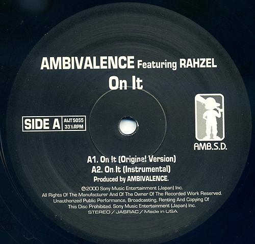 12inch Record AMBIVALENCE - On It / Red Light Green Light Varia AIJT5055 AMB.S.D. 2000 Japan Rap & Hip-Hop/R&B Used