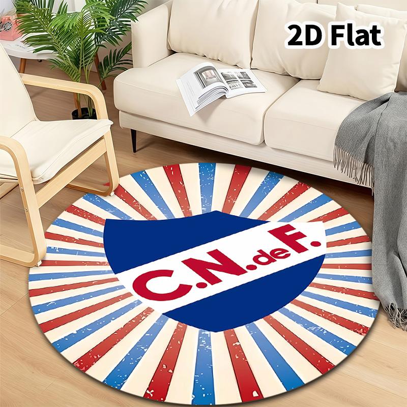 Club Social Y Deportivo Colocolo Round Area Rug Carpet Rug For Living Room Bedroom Sofa Playroom Decor Nonslip Floor Mat