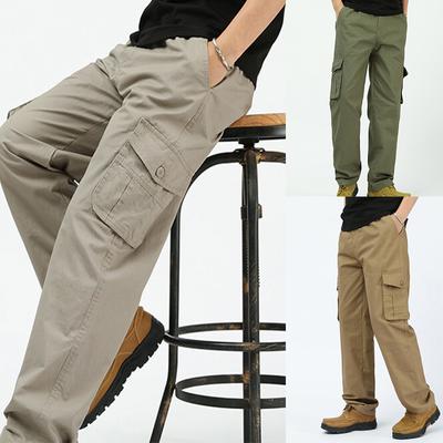 Pánské ležérní kalhoty Cargo Kalhoty Turistika Outdoor Sweat Kalhoty Elastický pas Více kapes Jogger Volné kalhoty