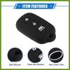 2 Pcs Key Fob Case Cover Compatible for Toyota 4Runner 1999-2009 4 Button, Durable Silicone Black Remote Key Case Protector Replace Parts Vehicle