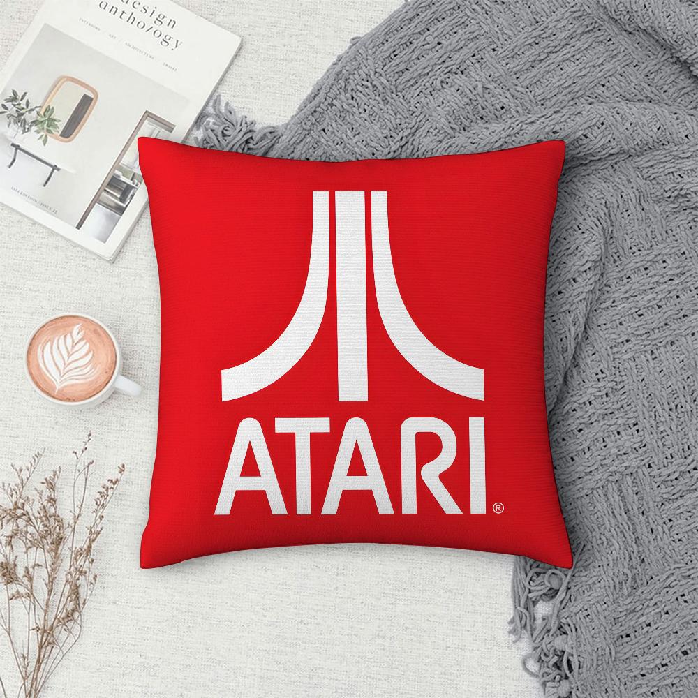 A-AtariS Game Logo Pillow Case Sofa Decorative Home Double-sided Print Plush Square Throw Pillow Covers Cushion Decor Cover