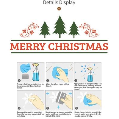 Snowflake Old Man Colored Christmas Window Sticker PVC New Year Festival Party Sticker Merry Christmas Theme