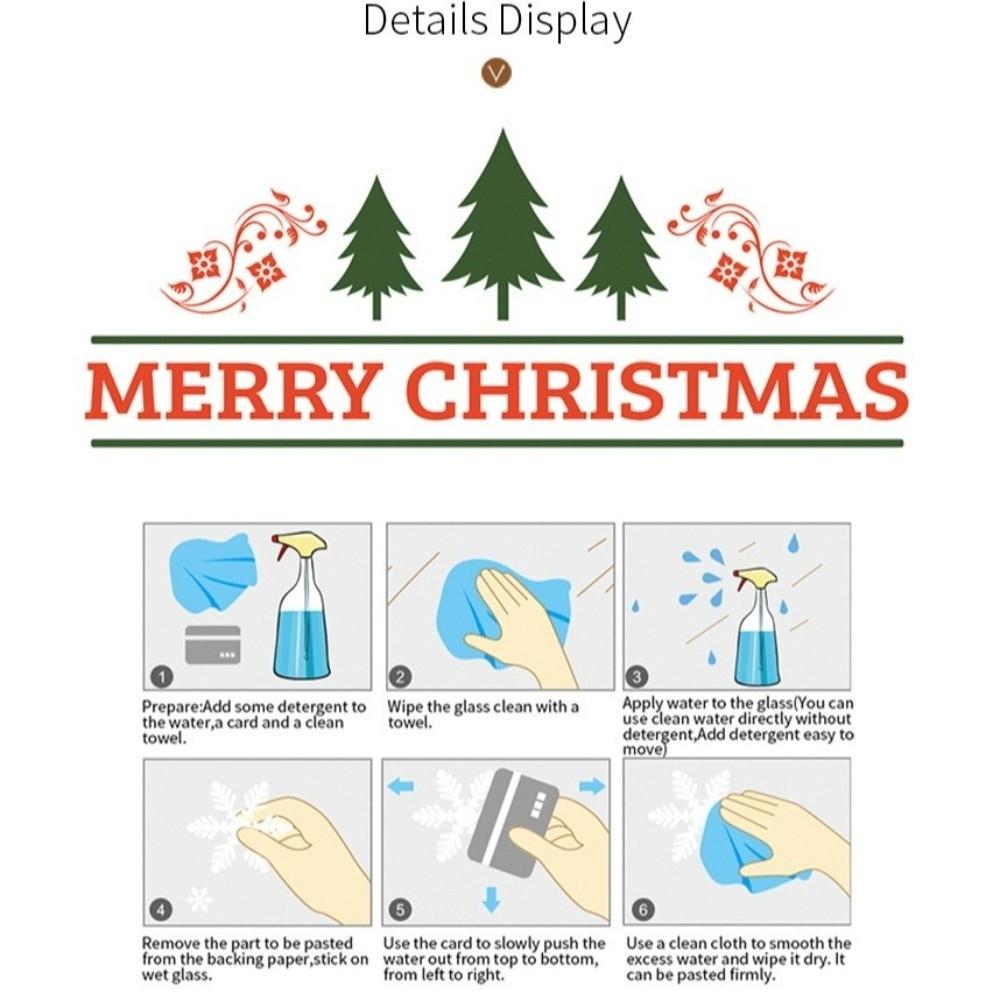 Schneeflocke Alter Mann Bunt Weihnachten Fensteraufkleber Frohe Weihnachten Thema PVC Festival Party Aufkleber Neujahr