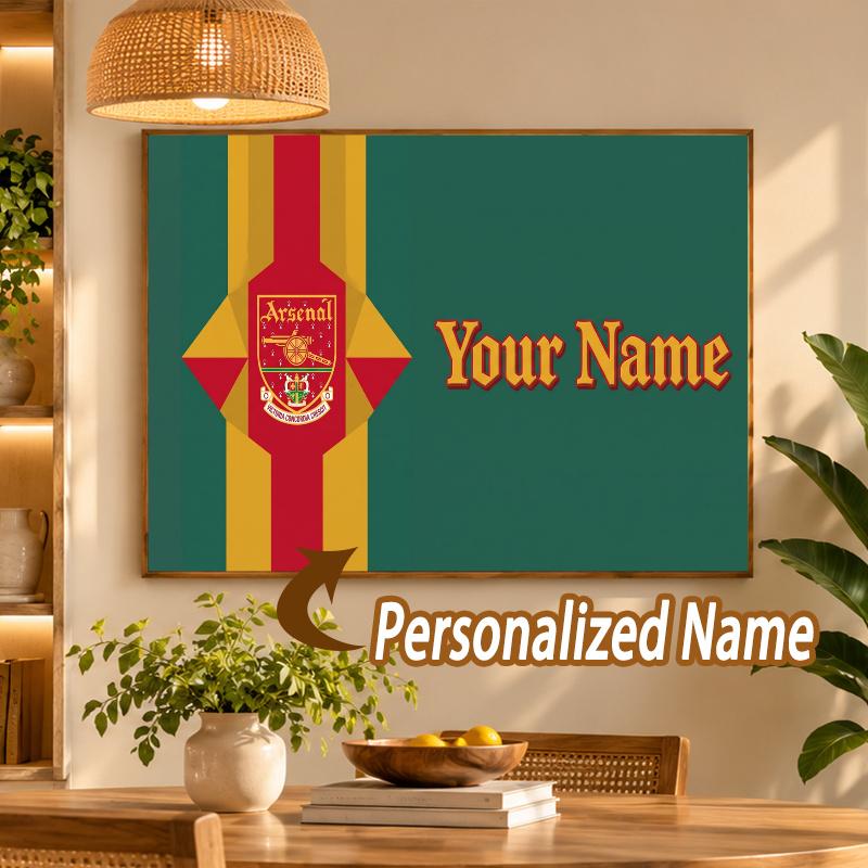 Custom Name Arsenal 5D Diamond Painting Personalized Full Drill Diamond Art Kit Gift