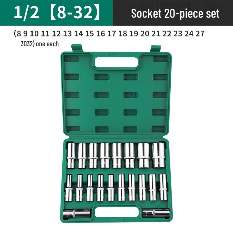 Green Forest 12.5mm Hexagonal Extended Socket for 1/2" Ratchet Wrench