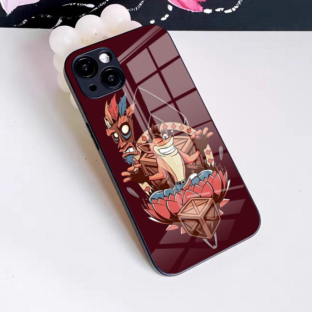 Game Crash B-Bandicoot Phone Case For IPhone 17 Pro Max 16 15 14 Pro Max 13 11 X Xs Xr 8 7Plus Glass Cover