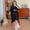 Tall Long 2026 New Korean Version Large Size Fat Mm Summer T-shirt Skirt Loose Ankle Short Sleeve Dress