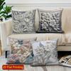 2D Floral 3D Embossed Pattern Cushion Covers Pattern Cushion Cover Suitable For Sofa Bedroom Car Pillow Cover