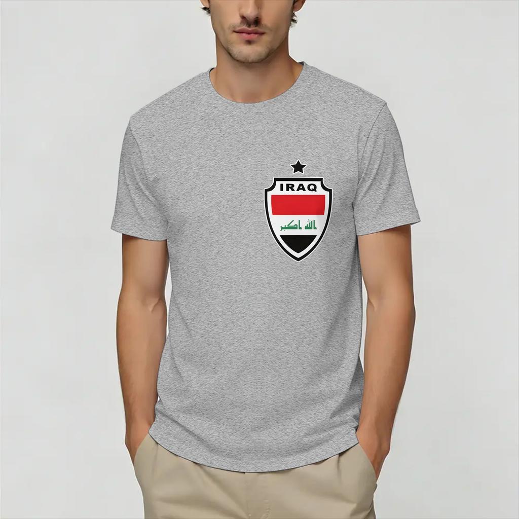 Oversized T Shirt Summer Iraq Flag Iraqi Trending TShirts Cotton Tshirt for Unisexs Y2K Classic Plus Size Short Sleeve Tees