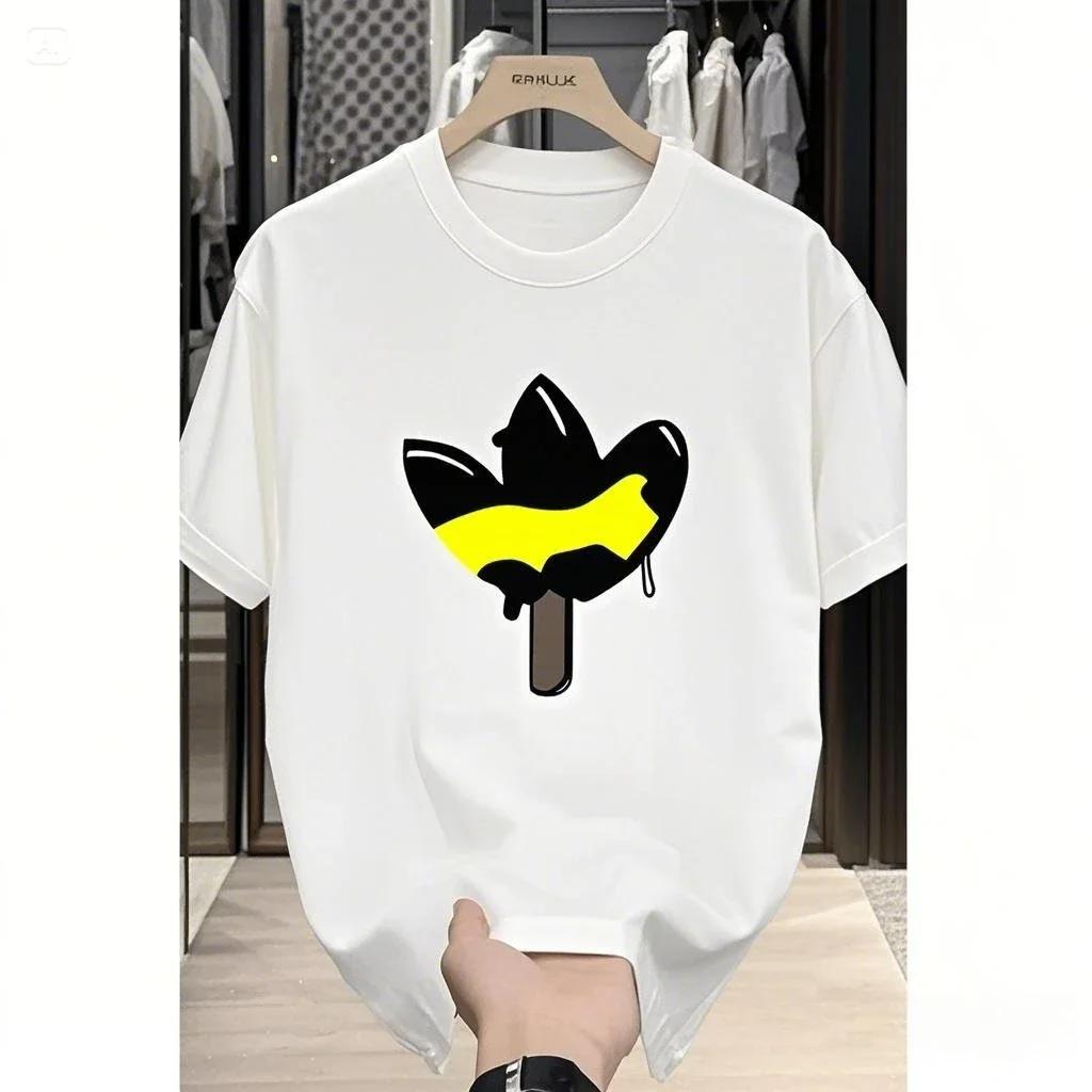 Luxury Brand Personalized Print Tshirt Summer 2026 Y2K Style Mens and Womens ShortSleeved Cotton Top