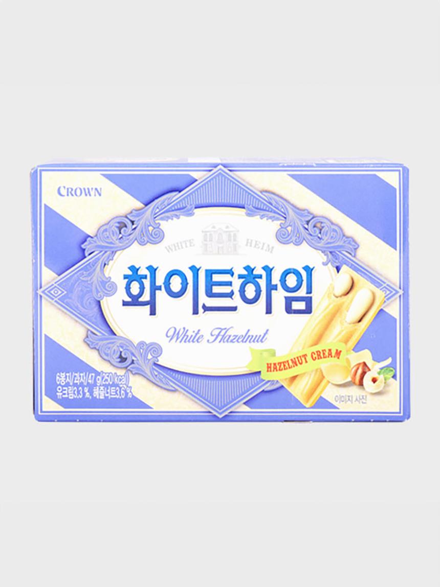 Crown White Heim Chocolate Cream Filled Wafer 47g 1ea