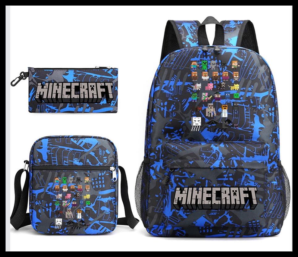 Student Schoolbag Cartoon Backpack Set 3D Digital Printing Backpack