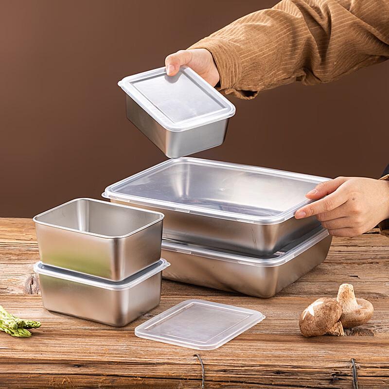 Cmaos 316 Stainless Steel Drainable Food Storage Container Set