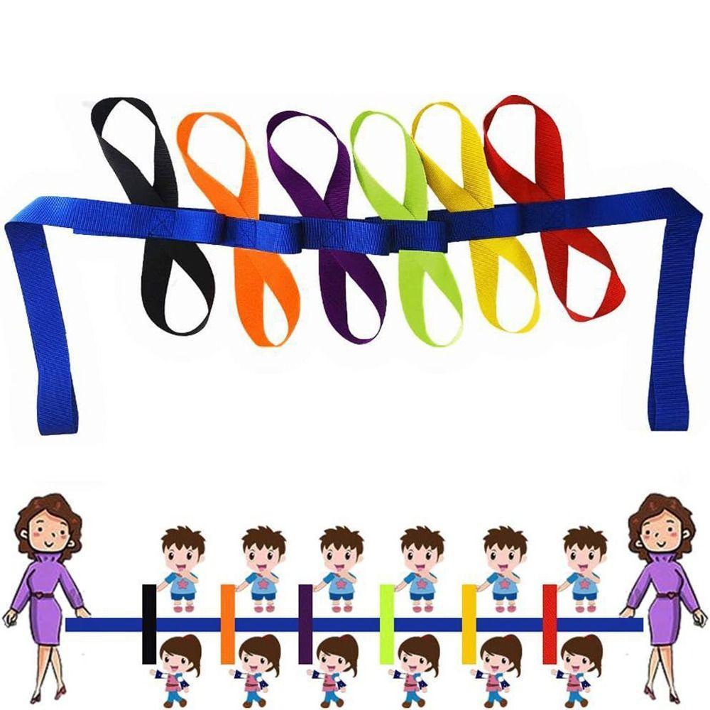 Multi-color Toddler Walking Rope Colorful Handles Children Safety Line Rope  Up To 12 Children