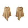 European & American Knitted Hooded Cape: Autumn/Winter Solid Color Pullover Sweater Shawl