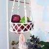 Kitchen Storage Basket Handmade Cotton Rope Weaving Wall Basket Plant Hanging Basket