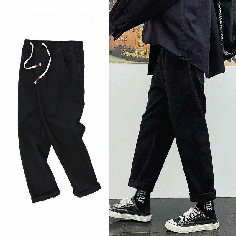 Gerade Neun-Punkt-Jeans für Herren, lockere, enge Hosen, männliche Studenten, trendige All-Match-Hosen mit weitem Bein