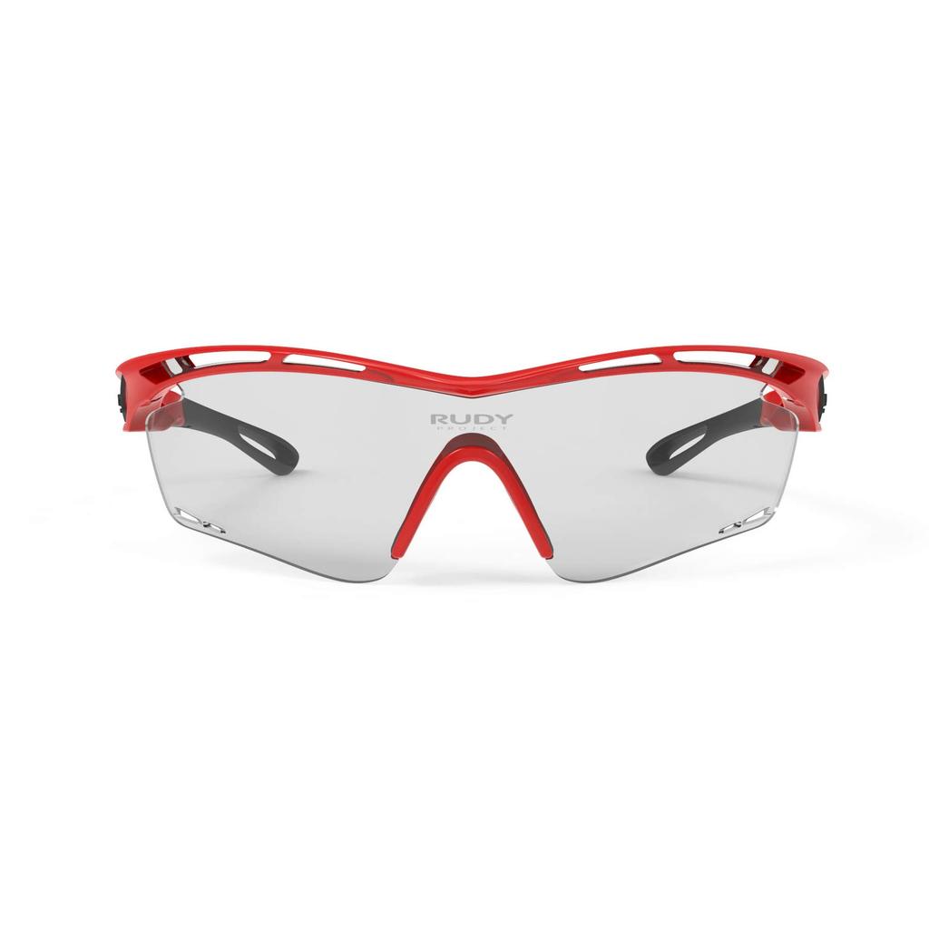 Rudy Project TRALYX Sports Sunglasses for Road and Fire Red Frame with Impact X 2 Photochromic Black Lenses Bikes, Cycling, Marathons, Jogging,