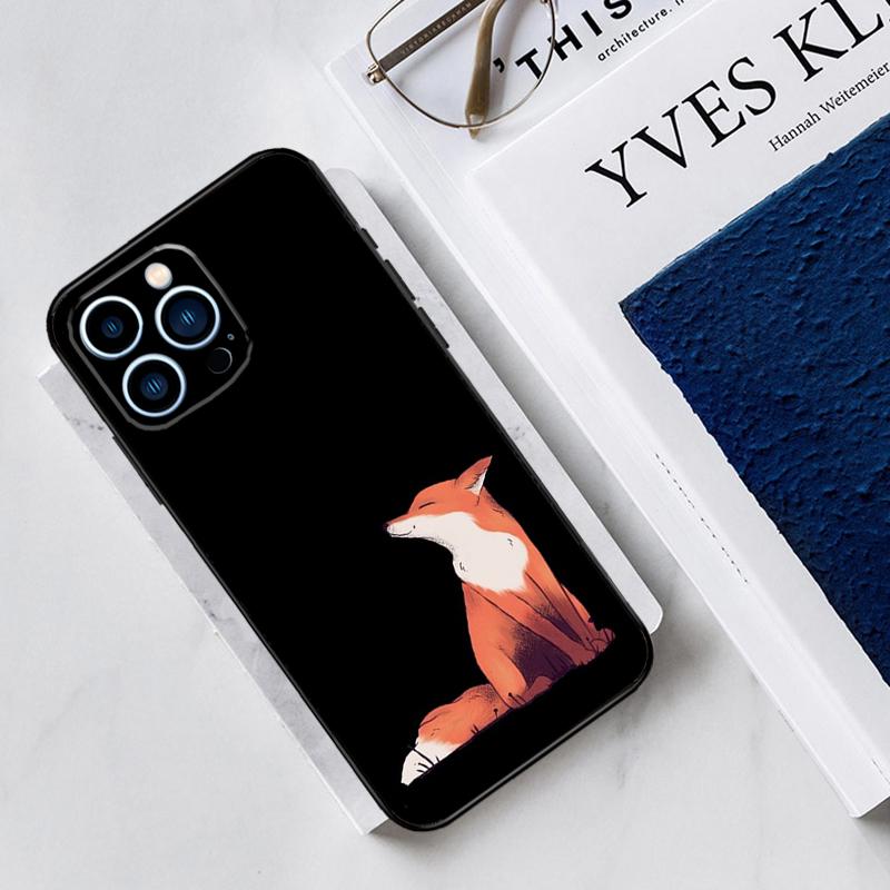 Watercolor Painting The Fox Case For iPhone 17 Air 15 14 11 16 Pro Max 12 13 Mini 15 16 Plus 16e Funda Silicone Cover