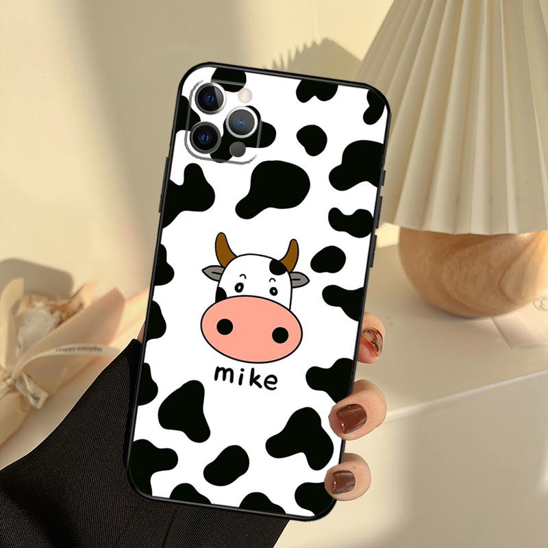 Cut Cow Phone Case For iPhone 15 14 13 12 11 16 17 Pro Max 13 mini 15 16 Plus 16e 17 Air Cover Funda
