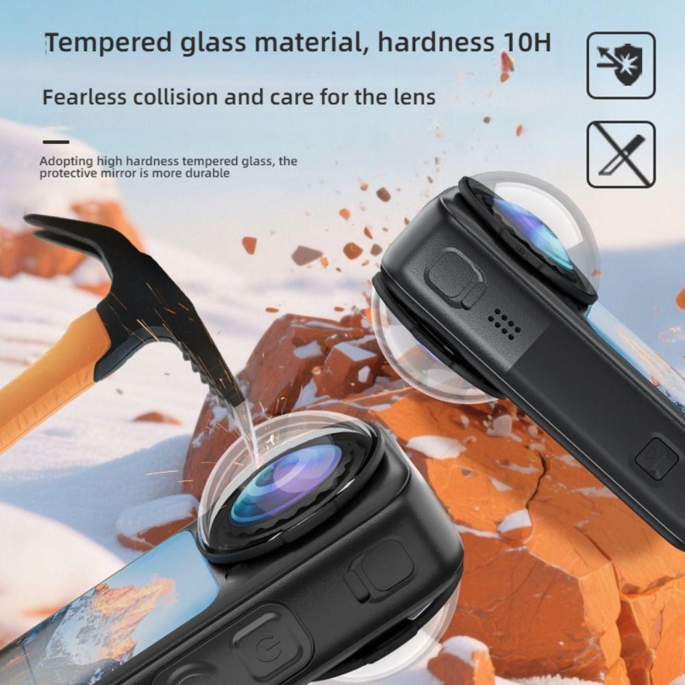 Abnehmbarer Premium-Objektivschutz Schützende Objektivkappe für Insta360 X6 Panoramakamera Zubehör