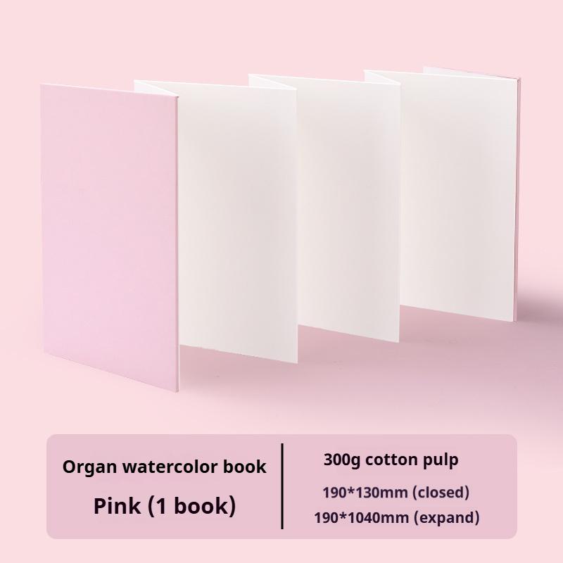 

Borrence 300Gsm Watercolor Folded Drawing Pad Organ Sketch Paper Notebook Mini Sketchbook for Artist Watercolor Journal Drawing