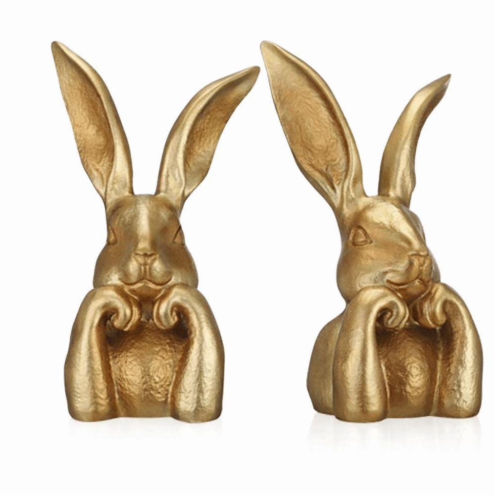 3D Printed Rabbit Figurine Modern Minimalist Easter Rabbit Bust Easter Decorations Home Decor