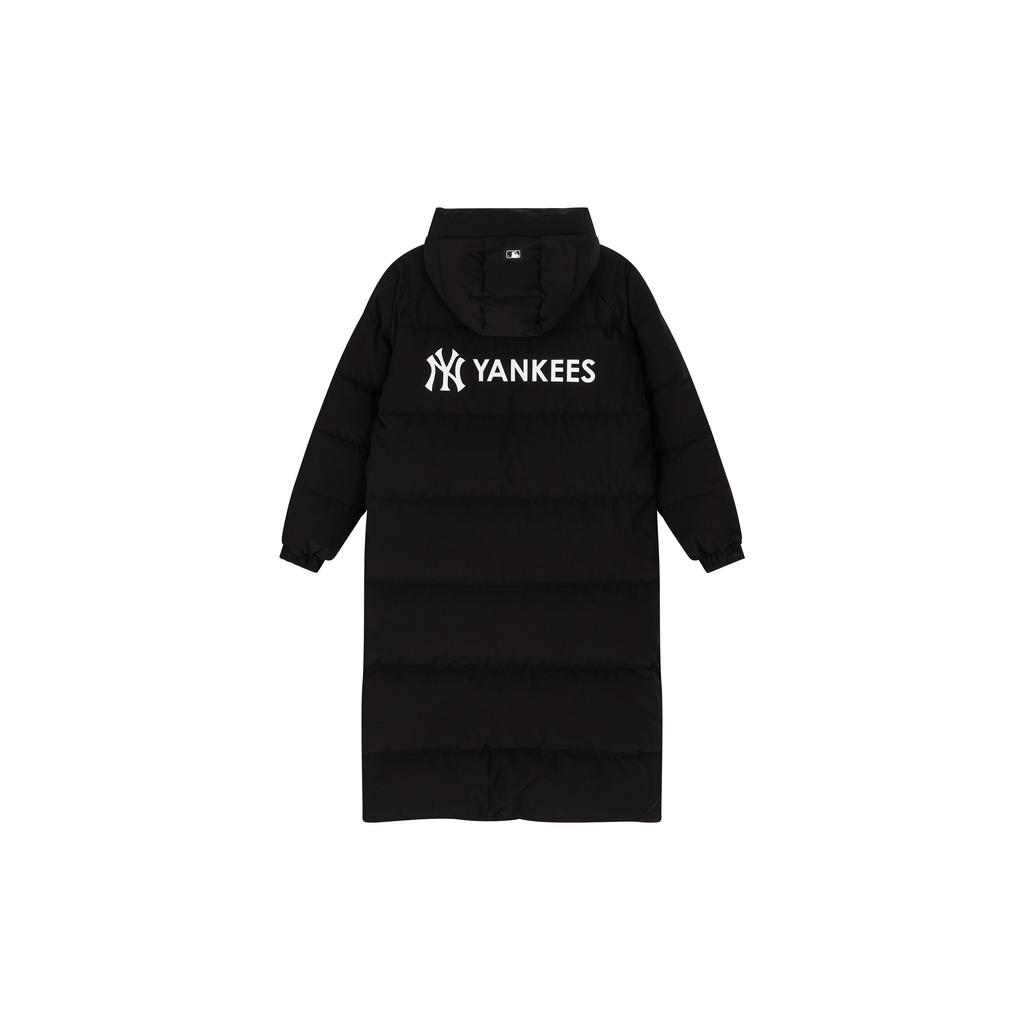 MLB New York Yankees Letter Logo Embroidered Zipper Long Down Jacket Unisex outerwear Black 3ADJB1436-50BKS