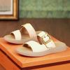 Soft-soled one-word slippers women's summer outer wear thick-soled non-slip beach shoes new women's sandals