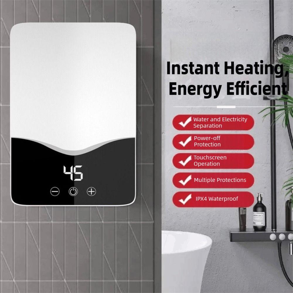 LCD Temperature Display Instant Electric Water Heater Instant Hot Water Heater  Tap Sink Faucet