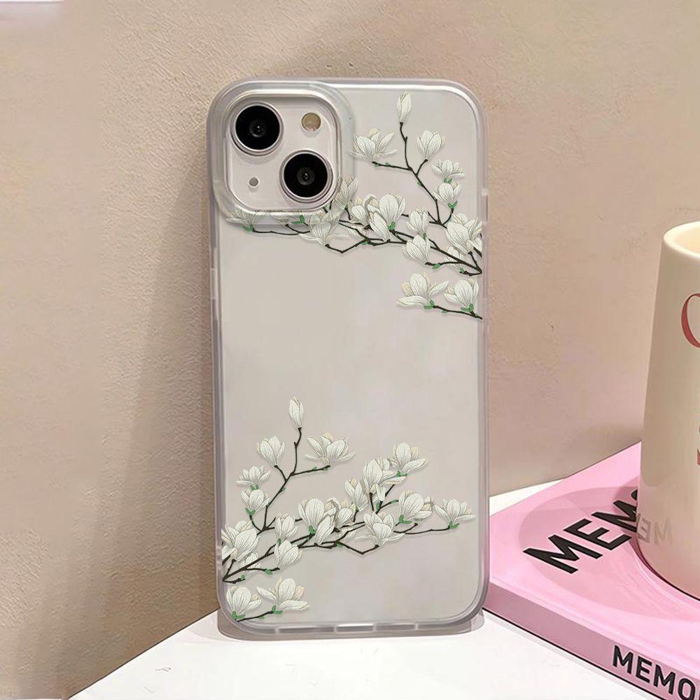 Small fresh flowers are suitable for iPhone17promax Apple 17 matte large hole mobile phone case 16/15 anti-drop 13.