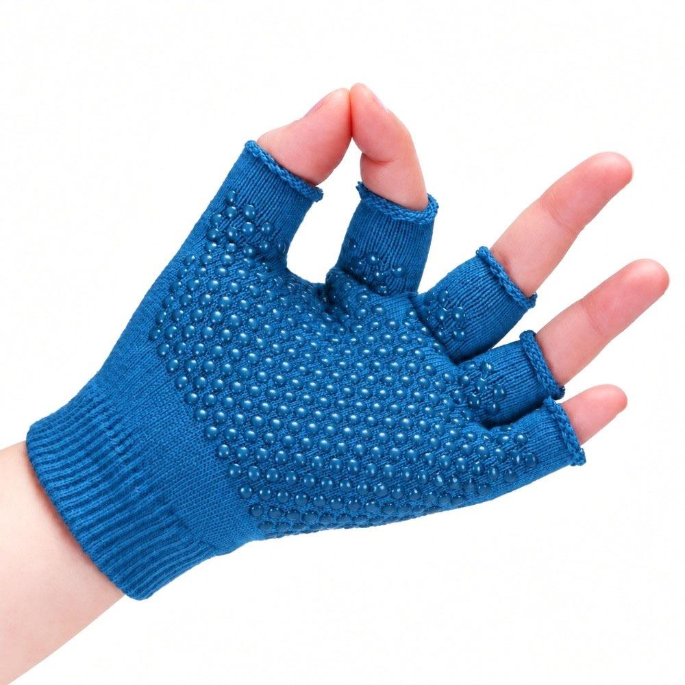 1 Pair Knitted Yoga Gloves Lightweight Cycling Gloves Fingerless Gloves Fitness Exercise