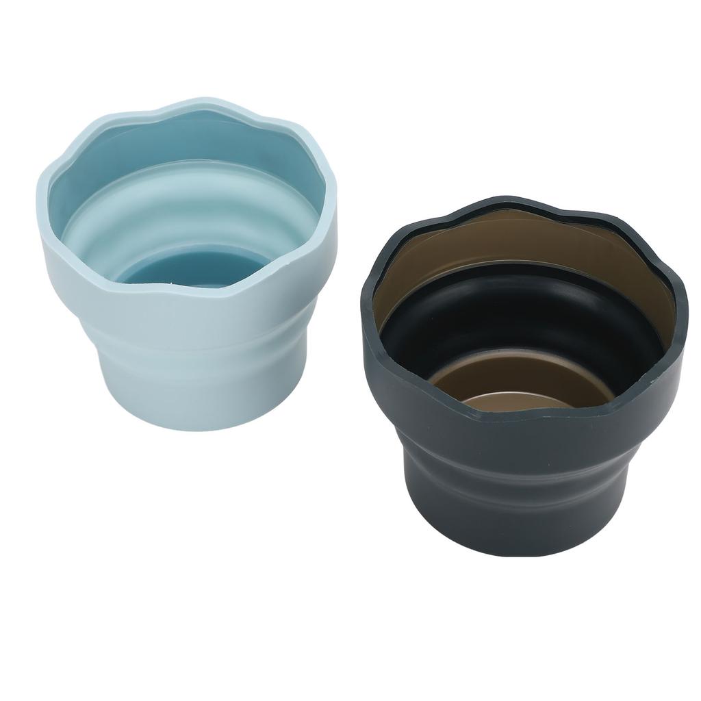 2pcs Portable Painting Water Cup Practical Easy To Use Multifunctional Foldable Painting Washing
