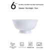 Haoya Jingdezhen Pure White 6-inch High-Footed Noodle Bowl Set of 6