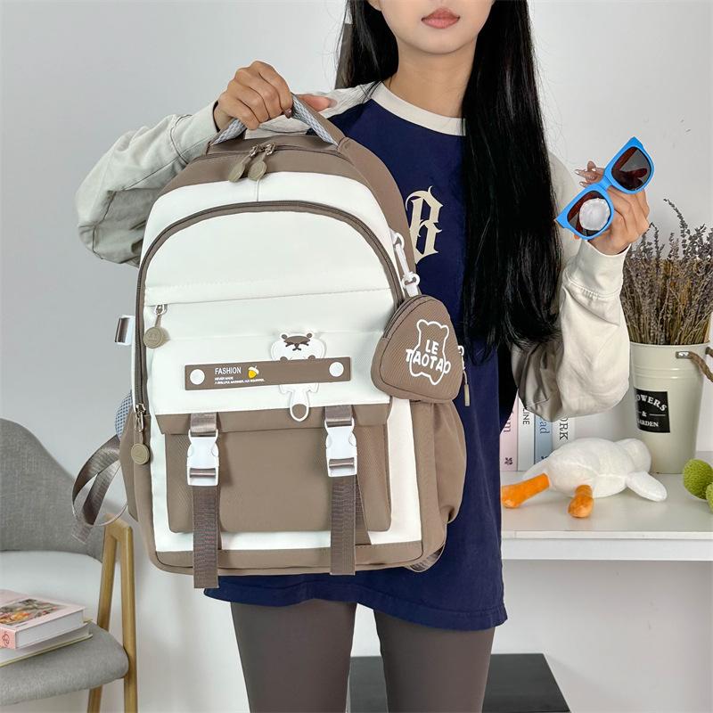 Korean version schoolbag ins niche large-capacity backpack sixth grade girls high value primary school students junior high school students backpack
