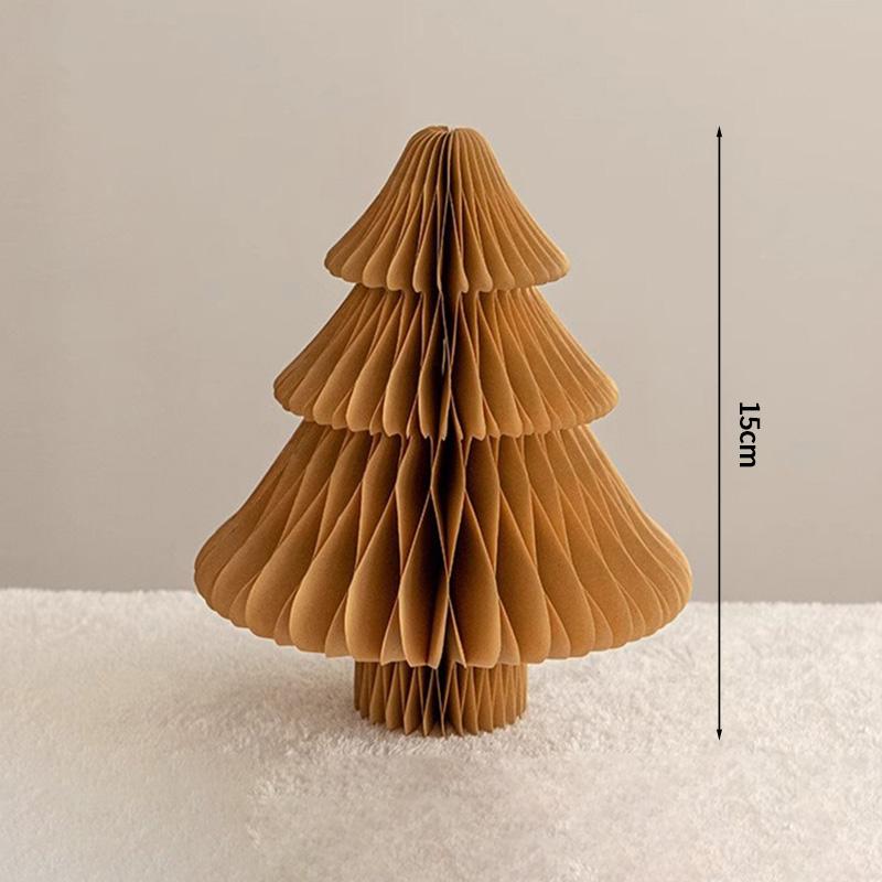 2026 Christmas Tree Honeycomb Ball 3D Folding Christmas Tree Ornament Desktop Decoration  for Xmas Navidad Happy New Year Decor