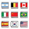 Land Nationalflagge Italienischer Charm-Glieder Edelstahlarmband Charms