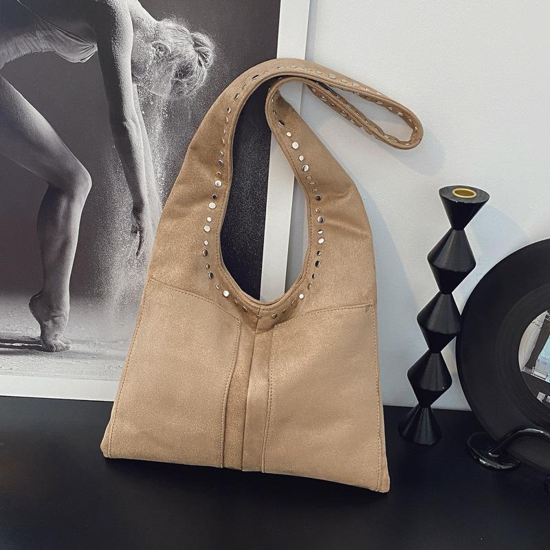 

Retro big bag women s new high-end shoulder bag large-capacity commuter bag versatile tote bag хаки
