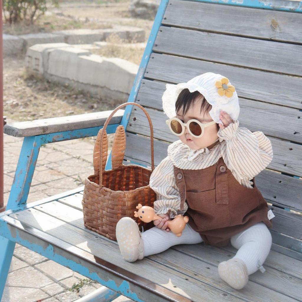 Korean Style Kids' Sun Protection Sunglasses - Cute Candy Color Round Frame for Boys and Girls