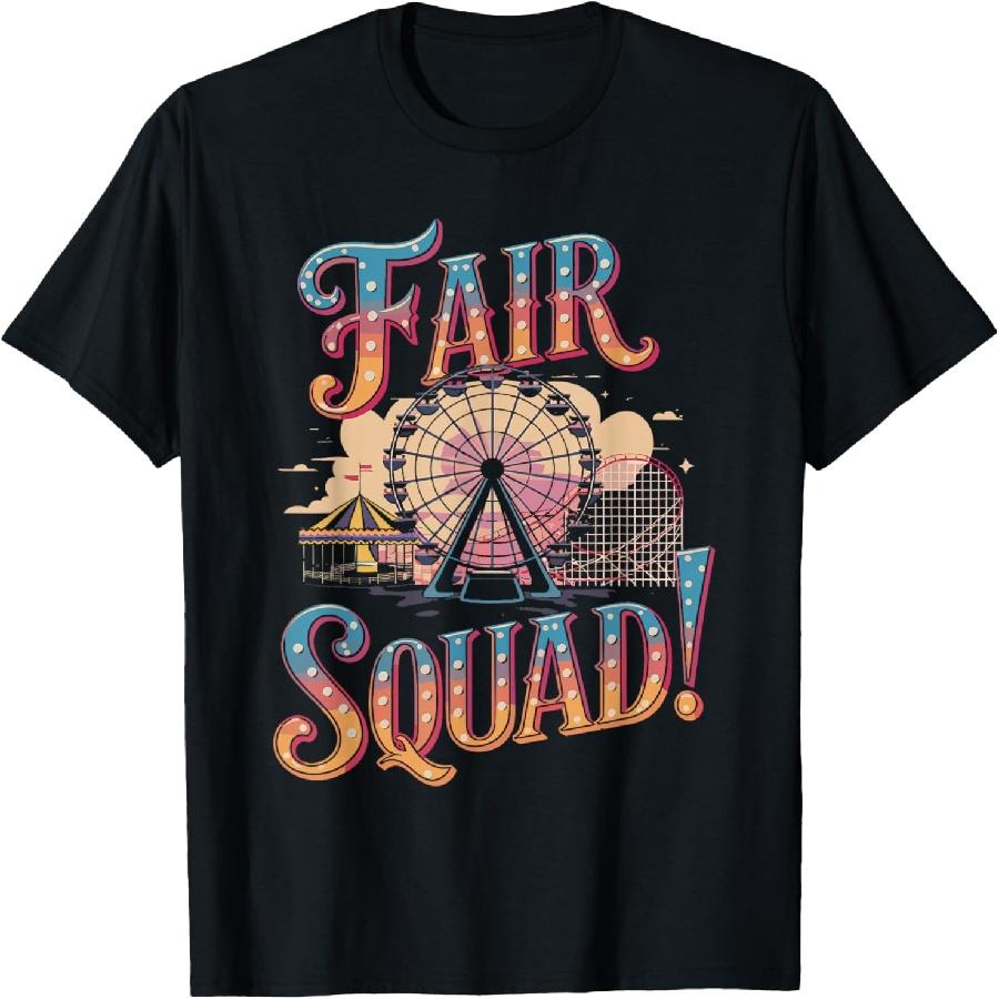 Fair Squad Carousel Rides Country Fair Carnival Fair T-Shirt S