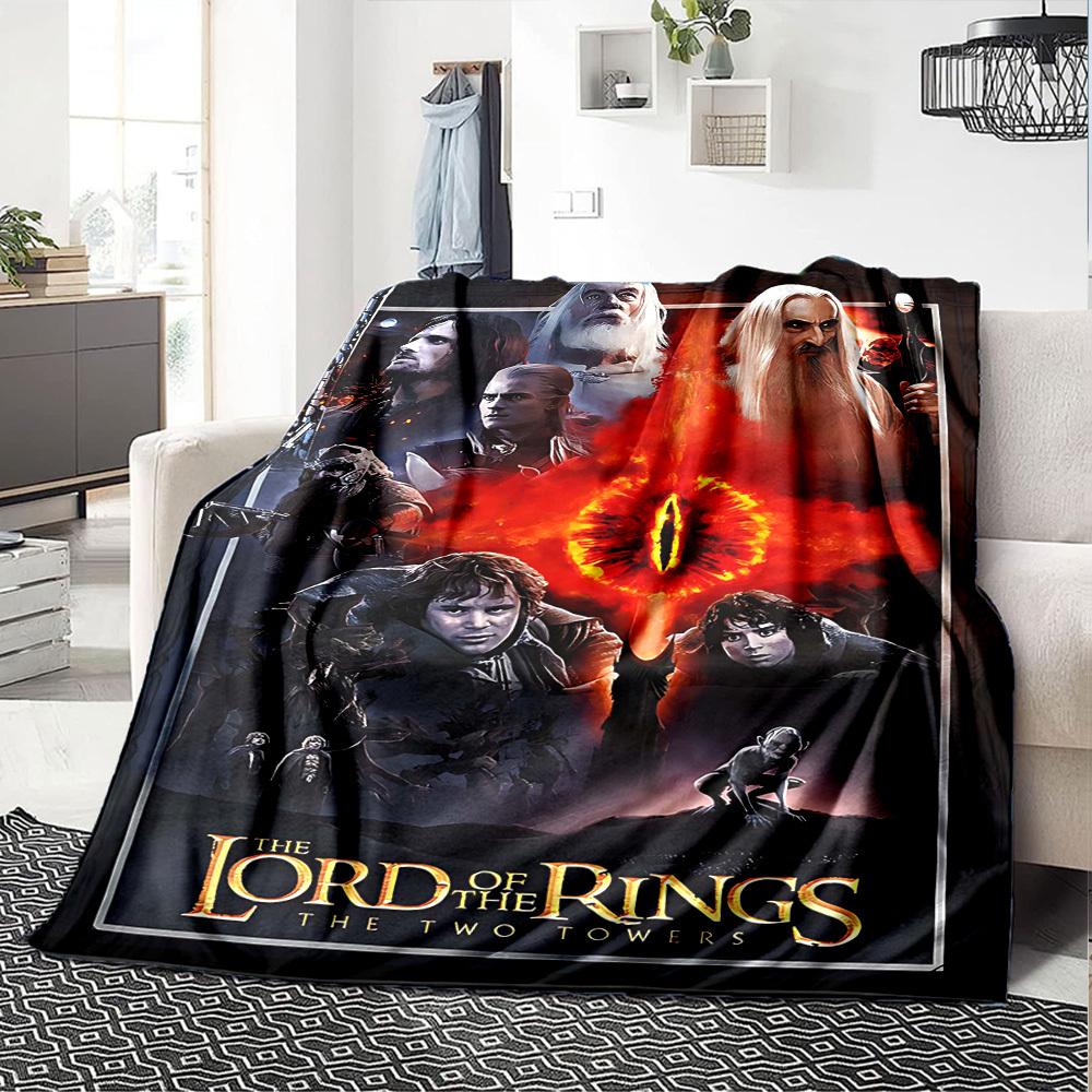 1pc Lord of the Rings Two Towers Blanket Lightweight Flannel Throw for Sofa Bed Travel Camping Livingroom Office Couch Chair 1152KK