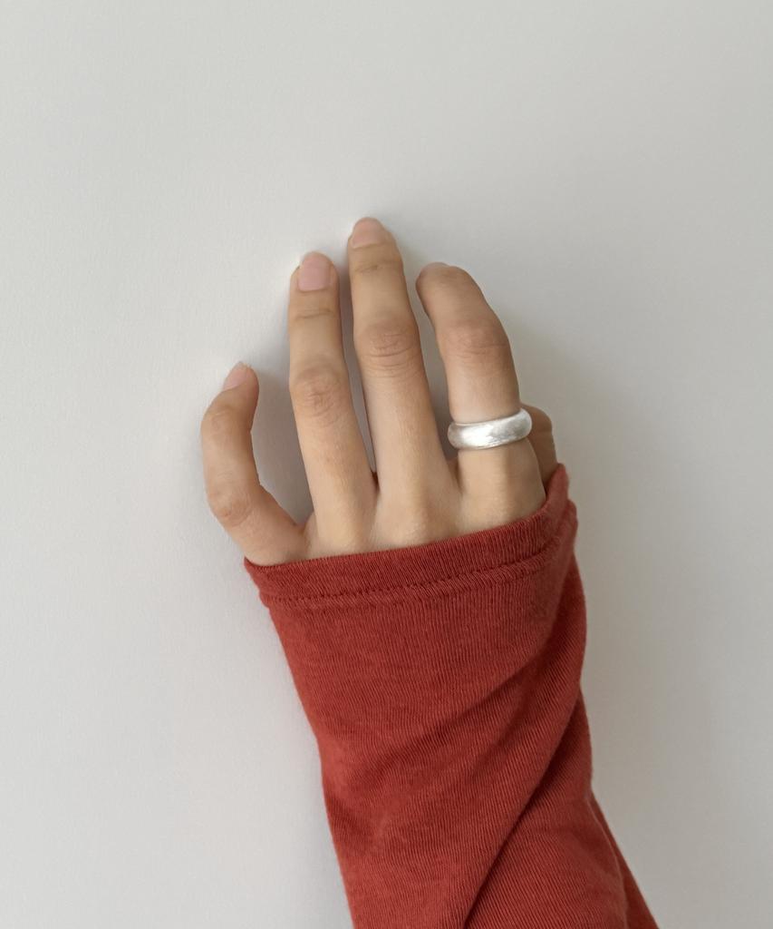 Baradu 925 Round Bold Ring - Matte