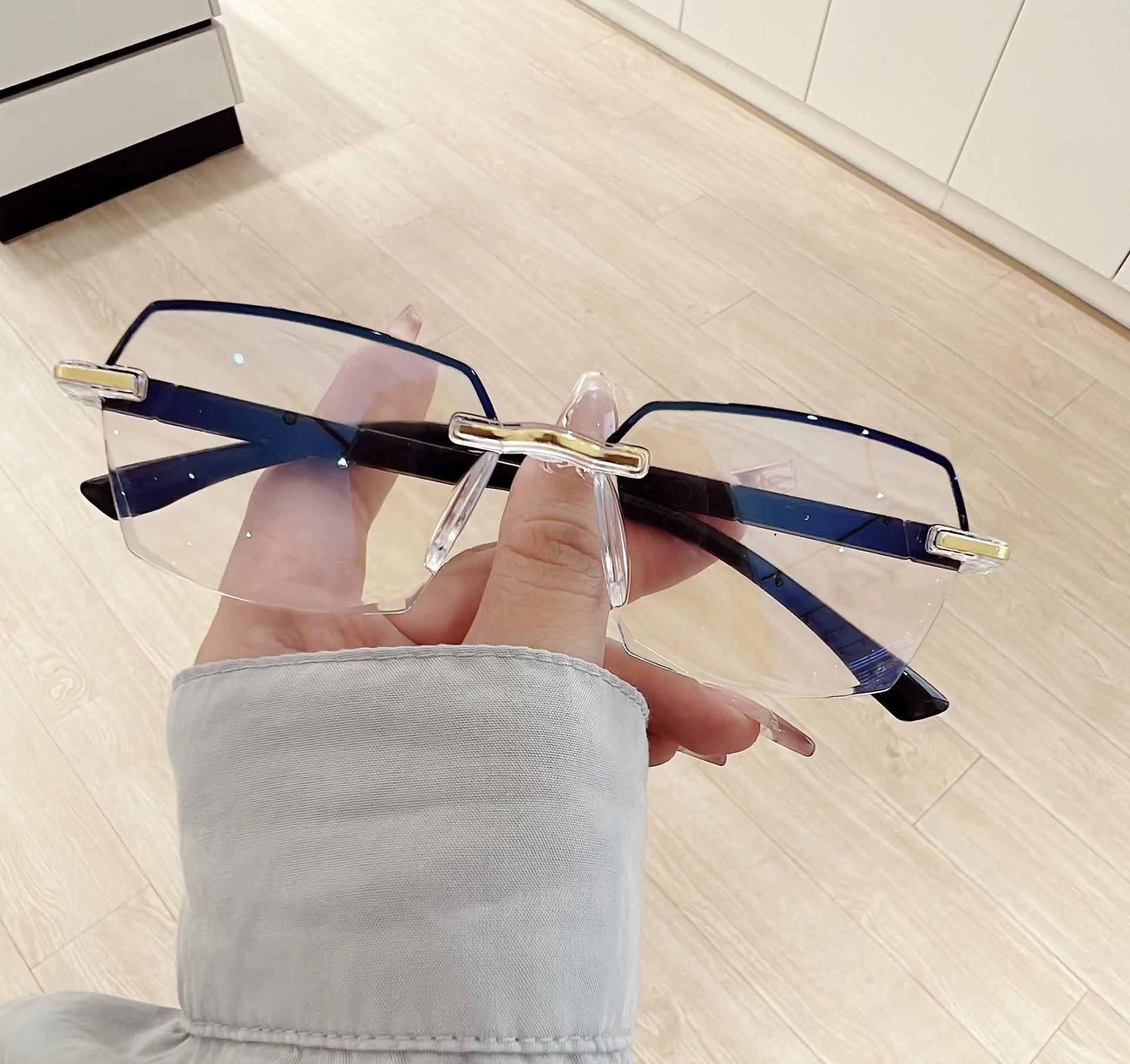 

New Half Frame Cutting Edge Intelligent Zoom Presbyopia Glasses For Men And Women Ultra Light Large Frame Presbyopia Glasses Intelligent Zoom