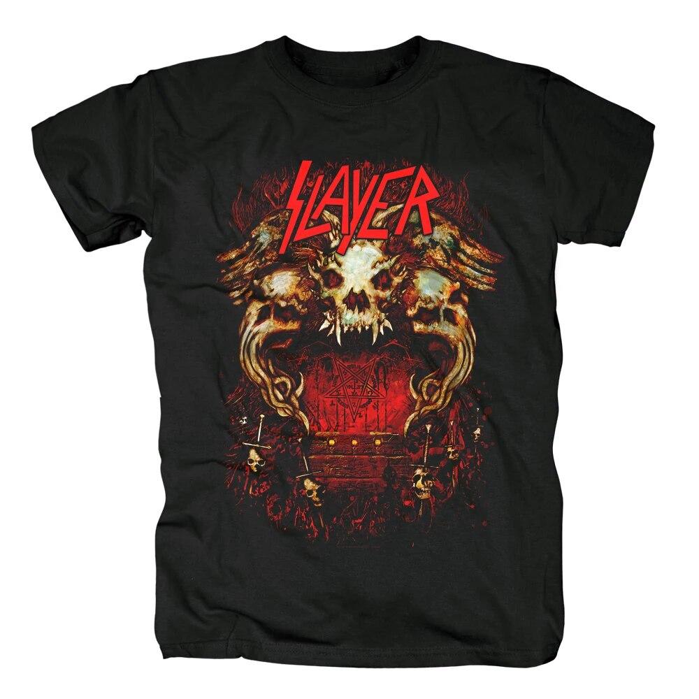 Vintage Slayer Show No Mercy T Shirt Unisexs Fashion Short Sleeve Tshirt Harajuku Streetwear Hip Hop Cotton T-Shirt Tee Tops